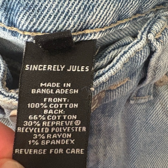 Sincerely Jules Blue Ankle Cropped Jeans with Distressed Details Size 0 - Picture 7 of 11